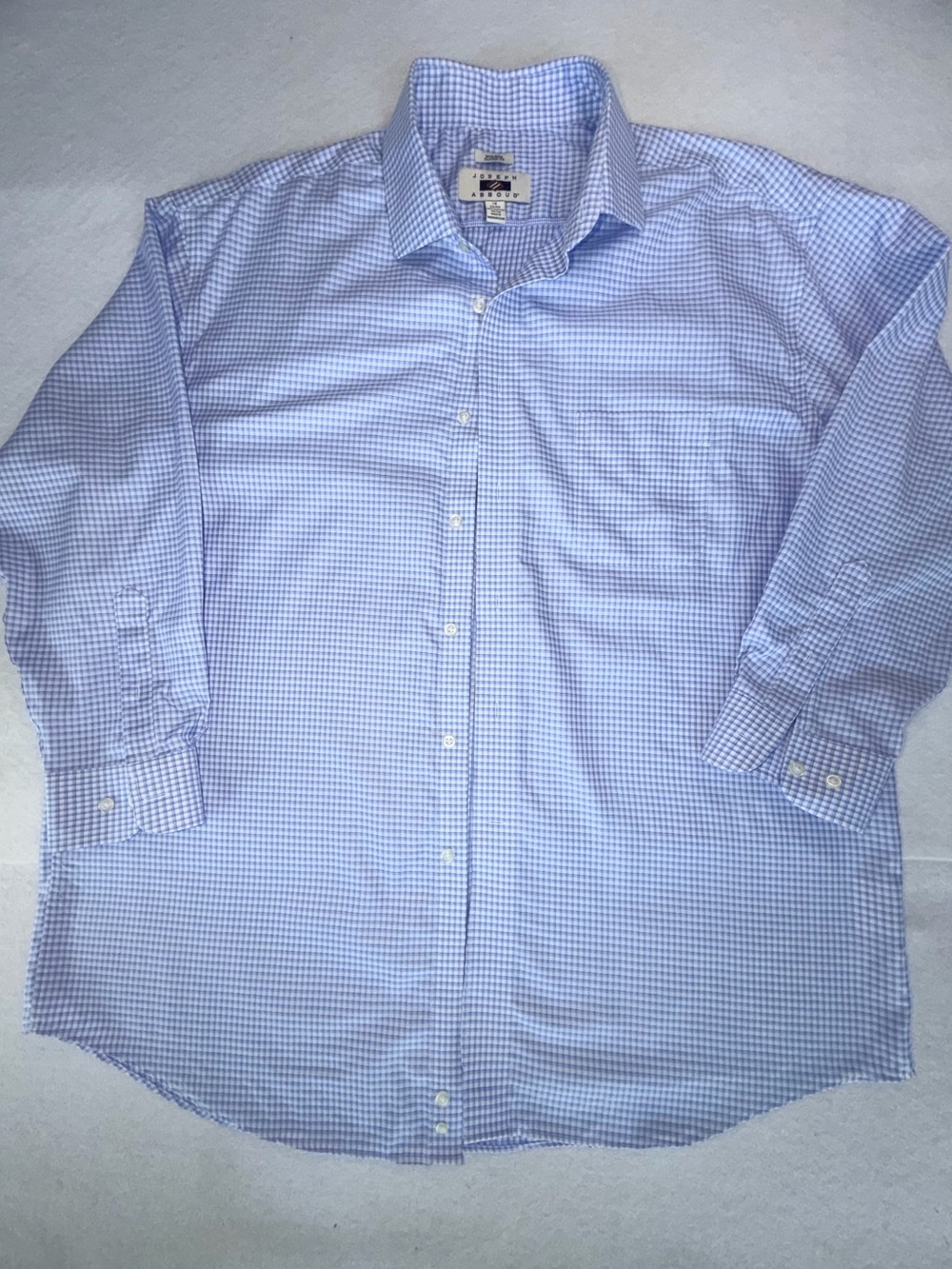 Joseph Abboud Classic Men's Blue Check Button-Down Dress Shirt